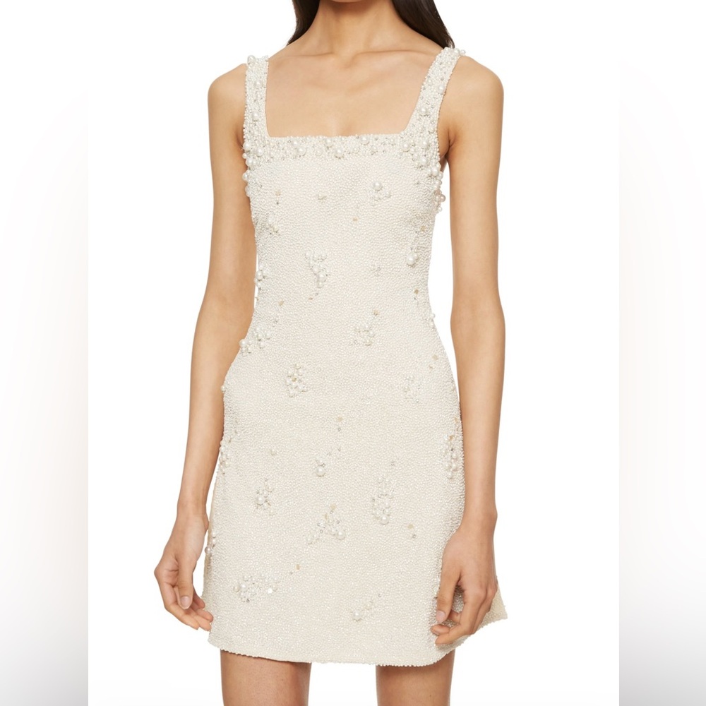 Elegant White Beaded Dress